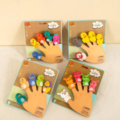 5pcs Mini Plush Finger Puppets Educational Toys for Children