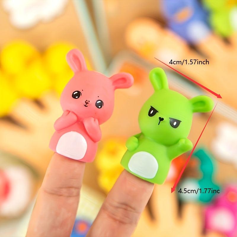 5pcs Mini Plush Finger Puppets Educational Toys for Children