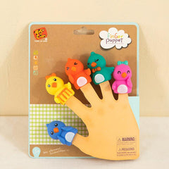 5pcs Mini Plush Finger Puppets Educational Toys for Children