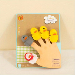 5pcs Mini Plush Finger Puppets Educational Toys for Children