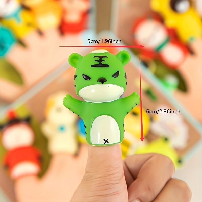 Cartoon Animals Finger Puppets Finger Toys Children's Toys PVC Finger Puppets