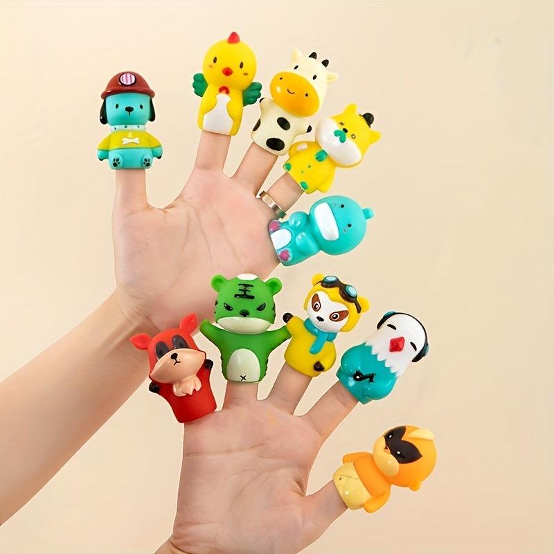 Cartoon Animals Finger Puppets Finger Toys Children's Toys PVC Finger Puppets