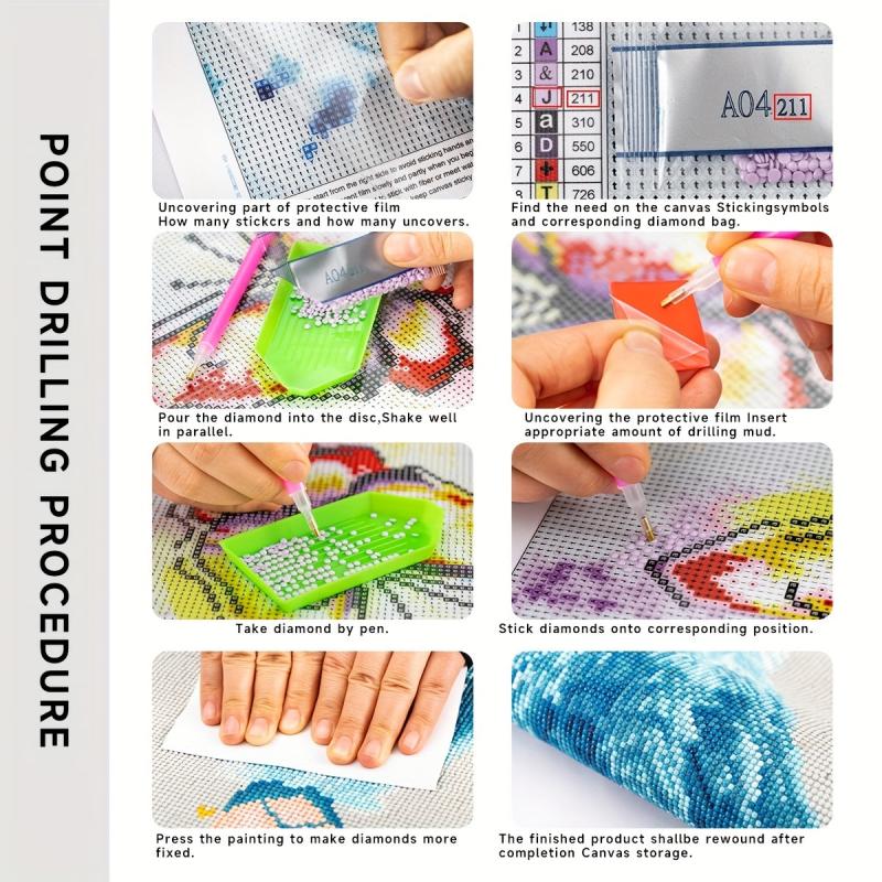 5D DIY Diamond Painting Kit Parrot Cross Stitch Arts 30x40cm