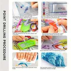 5D DIY Diamond Painting Kit Parrot Cross Stitch Arts 30x40cm