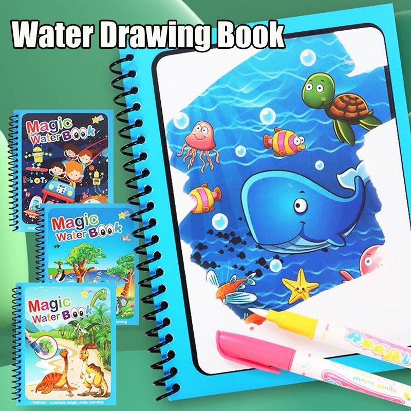 2pcs Montessori Reusable Water Drawing Book for Kids