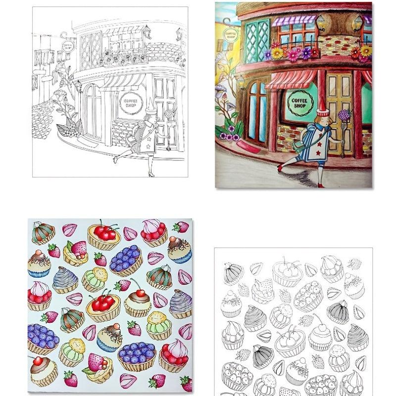 12pcs Watercolor Painting Coloring Book Kit for Kids