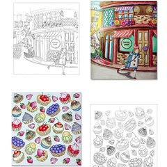 12pcs Watercolor Painting Coloring Book Kit for Kids