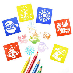 Montessori Kids DIY Animal Car Painting Stencils Art Craft Learning Toy
