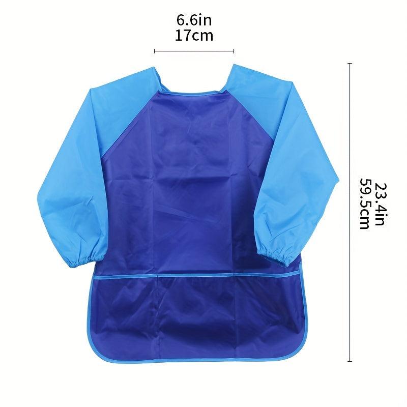Kid's Waterproof Apron w/ Sleeves for Painting & Mealtime