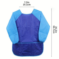 Kid's Waterproof Apron w/ Sleeves for Painting & Mealtime