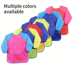 Kid's Waterproof Apron w/ Sleeves for Painting & Mealtime