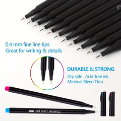 36 Colors Journal Planner Pens Fine Point Markers Porous Fineliner Pen