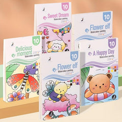 Watercolor Painting Kids Kit Coloring Book Sticky Note Graffiti Picture Book