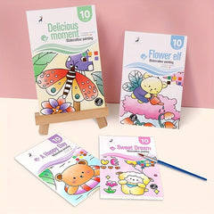 Watercolor Painting Kids Kit Coloring Book Sticky Note Graffiti Picture Book