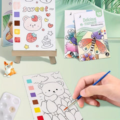 Watercolor Painting Kids Kit Coloring Book Sticky Note Graffiti Picture Book