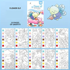 Watercolor Painting Kids Kit Coloring Book Sticky Note Graffiti Picture Book