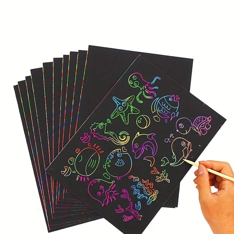 DIY Halloween & Christmas Scratch Paintings for Kids
