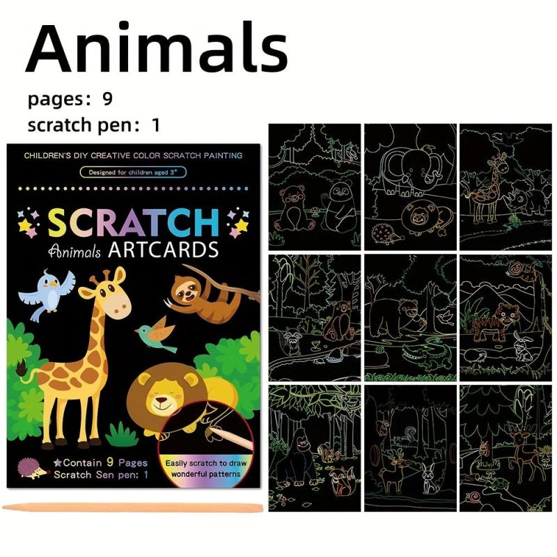 9pcs Scratch Art Set for Kids & Adults
