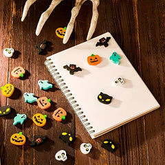 30pcs Halloween Erasers Pumpkin Ghost Skull Bat Erasers For Trick Or Treat