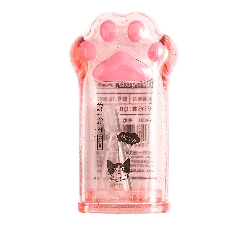 Adorable Cat Claw Pencil Sharpener Heart Shaped For Girly Stationery