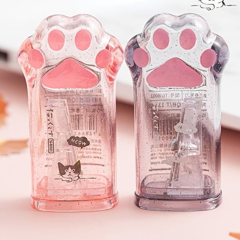 Adorable Cat Claw Pencil Sharpener Heart Shaped For Girly Stationery