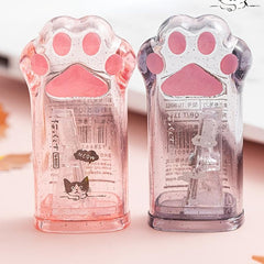 Adorable Cat Claw Pencil Sharpener Heart Shaped For Girly Stationery