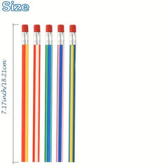 6pcs Bendable Pencils Kids Birthday Party Filler Toys