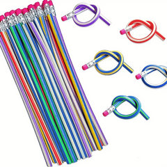 6pcs Bendable Pencils Kids Birthday Party Filler Toys