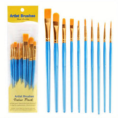 20 Piece Paint Brush Set for Acrylic Watercolor Face Painting Canvas Rock Art