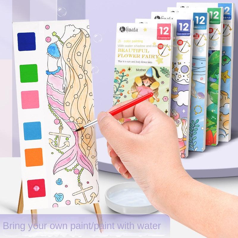 Graffiti Painting Book for Kids, Coloring Paper with Water