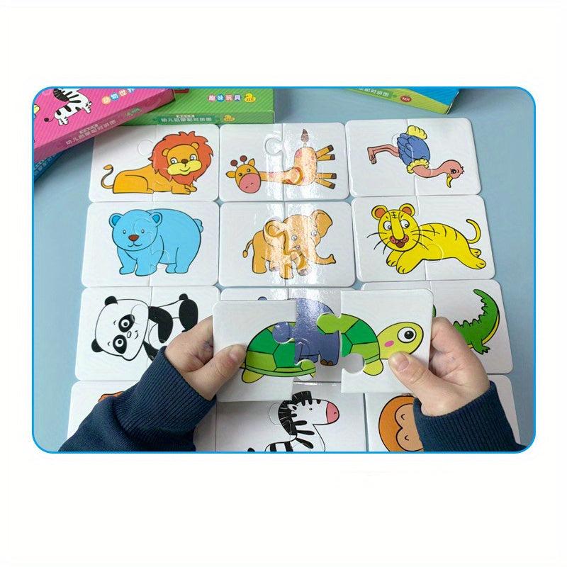 Animal Matching Puzzle For Kids Cognition Cards Pairing Game Toy Gift