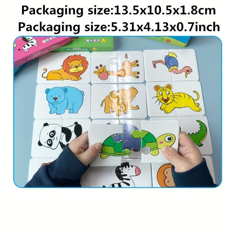 Animal Matching Puzzle For Kids Cognition Cards Pairing Game Toy Gift