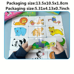 Animal Matching Puzzle For Kids Cognition Cards Pairing Game Toy Gift