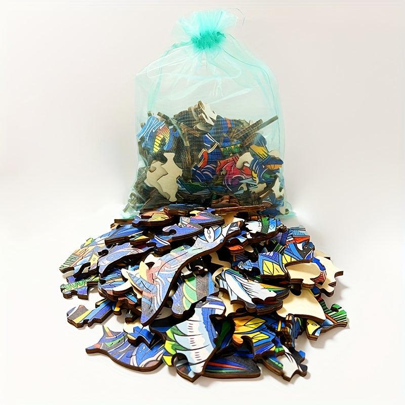 Seaweed Sea Turtle Wooden Jigsaw Puzzle Educational Toys
