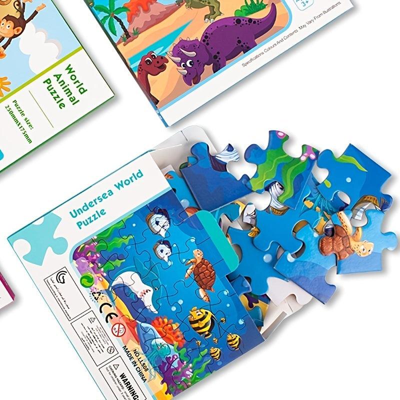24pcs Ocean Animal Puzzle Educational Toy Birthday Gift