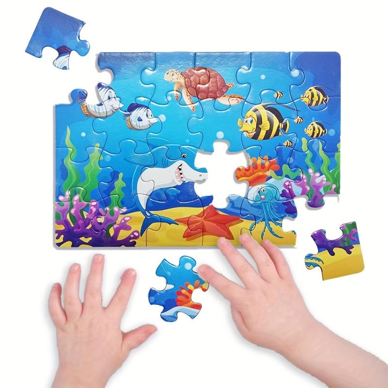 24pcs Ocean Animal Puzzle Educational Toy Birthday Gift