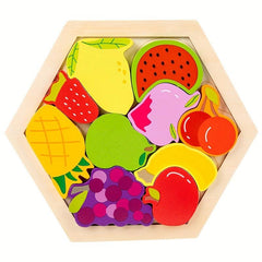 3D Wooden Puzzle Animals Ocean Fruits Dinosaurs Farm Transportation