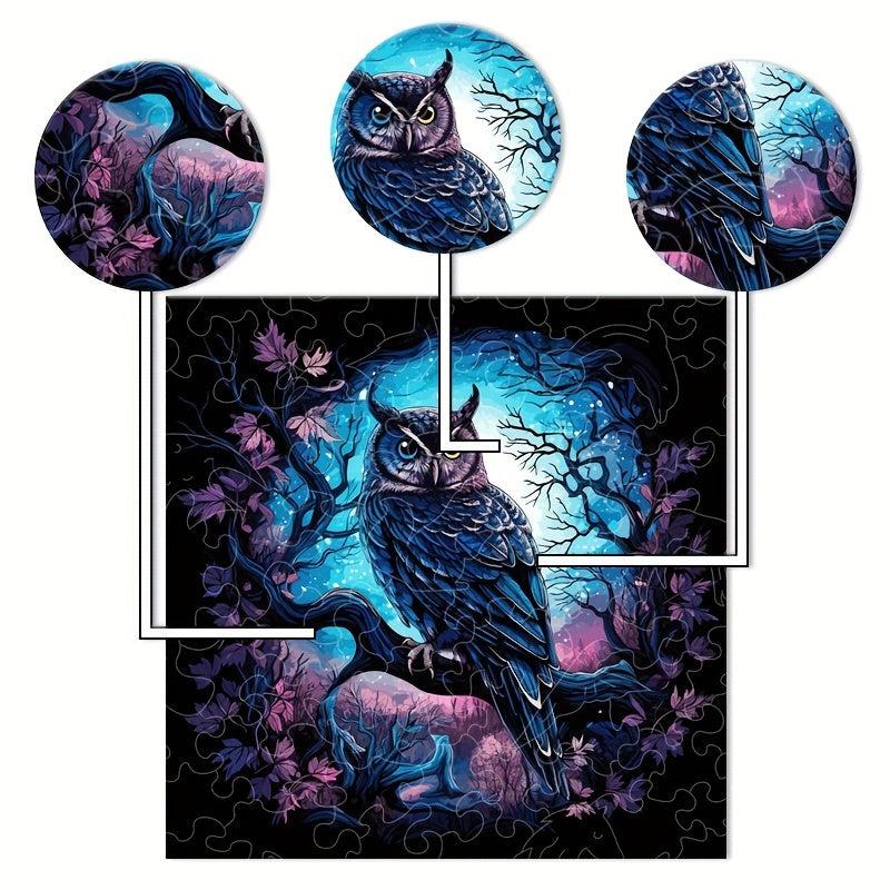 Creative Owl Wooden Puzzles - Fun Shapes for Kids & Adults