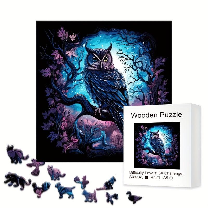 Creative Owl Wooden Puzzles - Fun Shapes for Kids & Adults