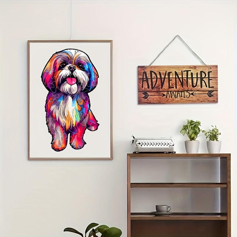 Rainbow Dog Wooden Jigsaw Puzzle for Brain Development