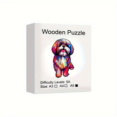 Rainbow Dog Wooden Jigsaw Puzzle for Brain Development