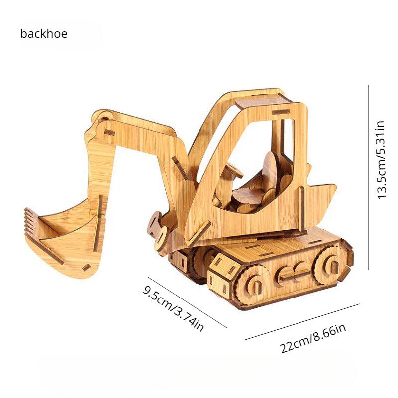 DIY Wooden 3D Hut Ferris Wheel Puzzle Board Model Toy House