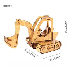 DIY Wooden 3D Hut Ferris Wheel Puzzle Board Model Toy House