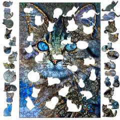 Cat Wooden Puzzle for Children and Adults