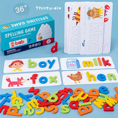 Wooden Puzzle Cards: 56 Word Puzzles for Children