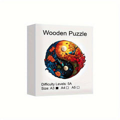 Wooden Yin Yang Jigsaw Puzzle Gift Wrap