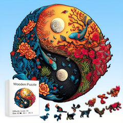 Wooden Yin Yang Jigsaw Puzzle Gift Wrap