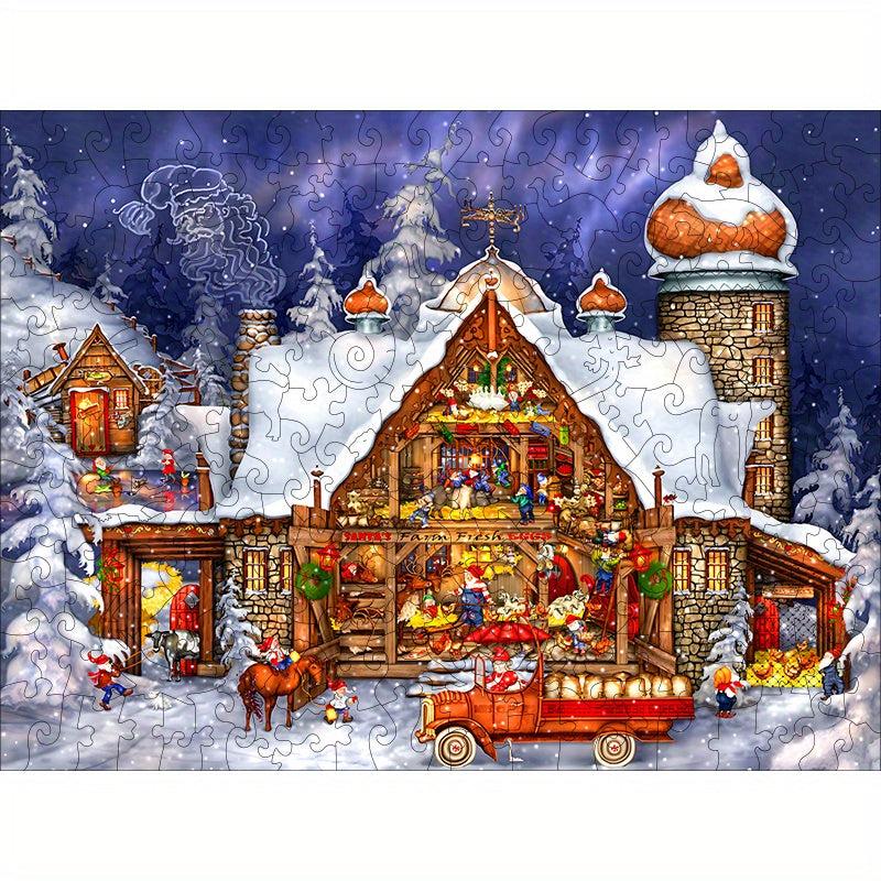 Challenging Wooden Jigsaw Puzzle: Unlock the Magic of Christmas