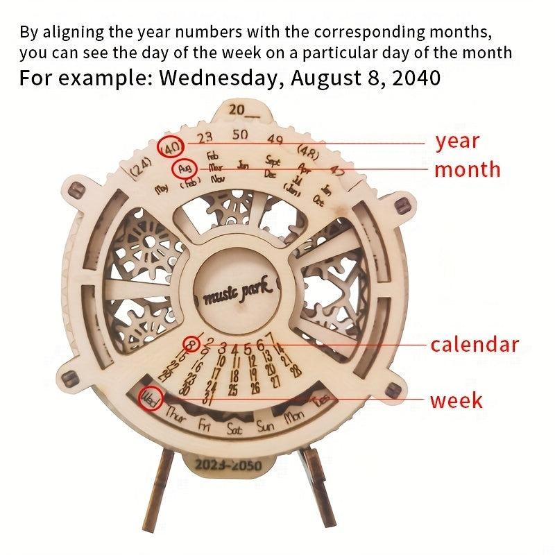 Wooden Perpetual Calendar 3D Puzzle