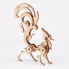 3D Animal Wooden Jigsaw Pieces Collectibles Model Kits Gift For Boys Girls